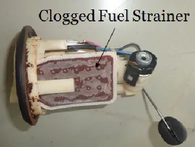 Clogged Fine Fuel Filter